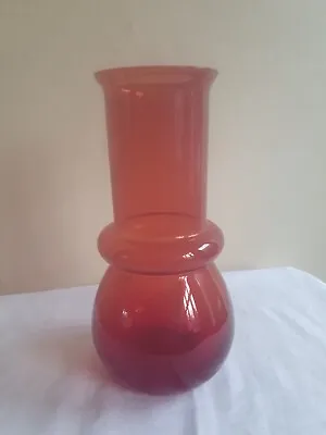 Buy Riihimaki, Vintage Riihimaen Lasi Oy 'Tuulikki' Vase 1518 By Tamara Aladin - Red • 24.90£