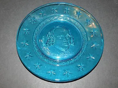 Buy Wheaton Blue Glass Commemorative Plate President Madison • 19.99£