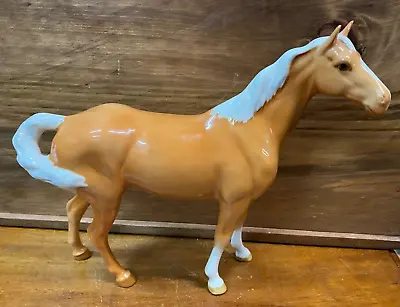 Buy Lovely Vintage Beswick Swish Tail Palomino Horse Figurine Made In England SU751 • 70£