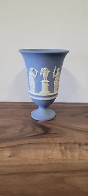 Buy Wedgwood Jasperware Vintage Vase Arcadian  Pale Blue Classical Greek Design  • 39.99£