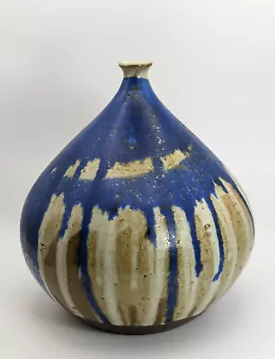 Buy 1960s Bror Borsum Mariefred Sweden Stoneware Studio Pottery Drip Glaze Vase • 250£