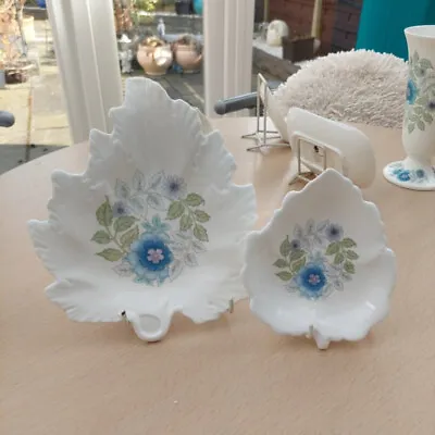 Buy Wedgewood Bone China Small & Large Leaf Dish - Vintage In Excellent Condition  • 14£