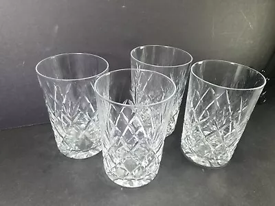 Buy 4x Vintage Beautiful Cut Glass Crystal Tumblers • 16£