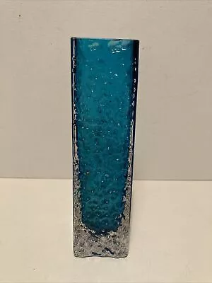 Buy Vintage Whitefriars Glass Nailhead Vase By Geoff Baxter Kingfisher  Blue Colour • 55£
