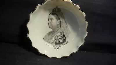 Buy Queen Victoria Diamond Jubilee Transfer Print - Goss China Pin Dish • 19.50£