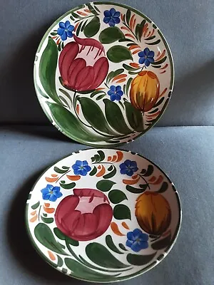 Buy 2x Wade Royal Victoria Ware Plates 8  & 9.5   Hand Painted Capri Pattern • 5.50£