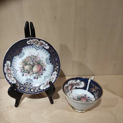 Buy Duchess Fine Bone China Tea Cup And Saucer The Chatsworth Collection Blue Fruit  • 45£