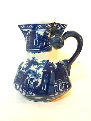 Buy VICTORIA WARE Flow Blue Ironstone Fluted Pitcher, 6 1/2   Super Condition • 22£