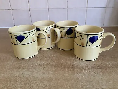 Buy Poole Pottery Omega By Fenella Mallalieu - 4 X Coffee / Tea Mugs • 48£