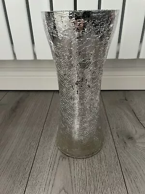Buy NEXT Home Silver Mercury Crackle Glass Vase • 15.99£