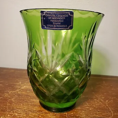 Buy Green Cut To Clear Crystal Legends By Godinger Romania Drinking Cup • 5.84£