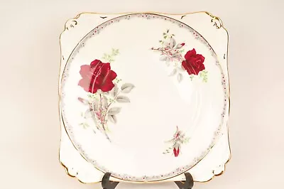 Buy Royal Stafford Roses To Remember Square Cake Plate • 13£