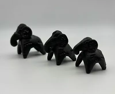 Buy Oaxaca Black Mexican Pottery Set Mini Elephant Family Figurines Folk Art 1.5” • 18.89£