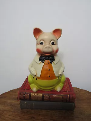 Buy Ellgreave Pottery Co ‘Mr Pig’ Piggy Bank/money Box 1925 Vintage/ Staffordshire • 30£