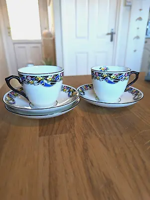 Buy Superb Vintage / Antique Royal Doulton Bone China Tea Cup X 3, Saucers X 2 Set • 0.99£