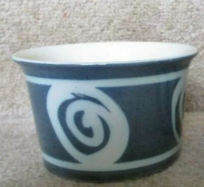 Buy Unused Vintage Brixham Pottery Small Sugar Bowl ~ Turquoise With White Swirls • 9.99£