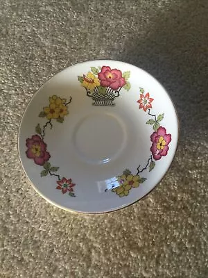 Buy Crown Staffordshire England FLOWER BASKET Bone China Saucer Spare Or Replacement • 2£