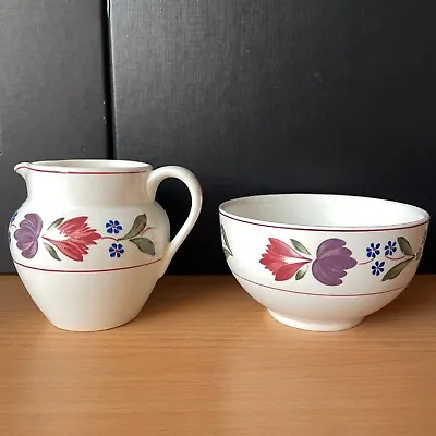 Buy Vintage New ADAMS Old Colonial Pottery Cream Or Milk Jug & Sugar Bowl Dish R152 • 15.97£