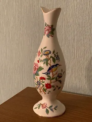 Buy Vintage AYNSLEY PEMBROKE Fine Bone China BUD VASE (9”) Floral Bird Design Gilt • 6.50£