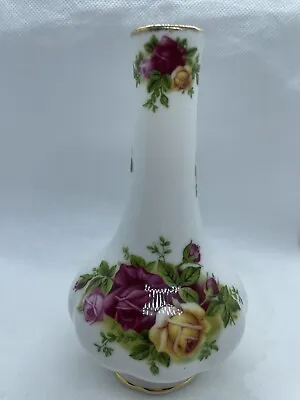 Buy Vintage Royal Albert Old Country Roses Bud Vase Floral Bulbous Flower • 6.94£