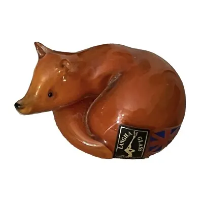 Buy LANGHAM Glass  FOX AT REST  Visit Curled Up Fox Signed Paul Miller • 43.16£