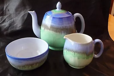 Buy Shelley Small Drip Ware Teapot, Milk & Sugar Bowl Art Deco • 182£