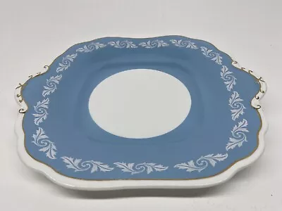 Buy Aynsley Bone China Blue 10  Plate England Large Pattern Square Dinner Plate • 19.99£
