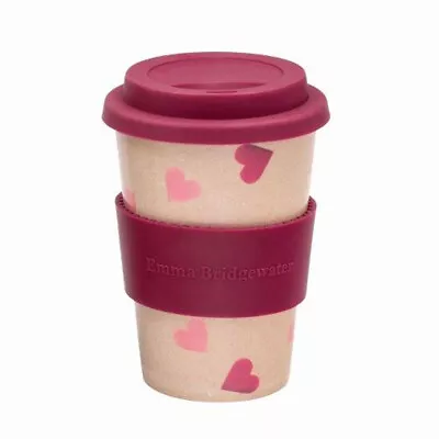Buy Emma Bridgewater Travel Cup Pink Hearts Theme Made From Rice Husk Boxed BPA Free • 14.99£