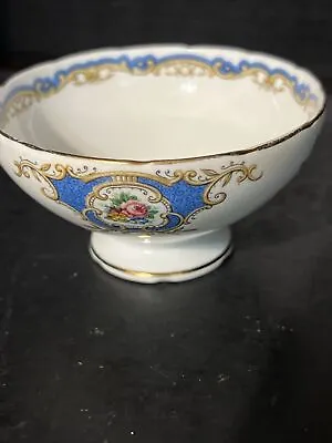Buy Vintage Foley China Broadway Blue Open Footed Sugar Bowl Brain & Co England • 14.48£