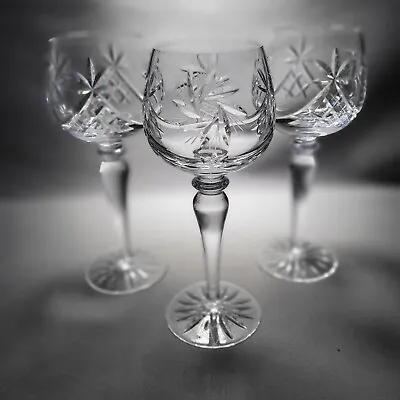 Buy 3x Vintage Crystal Wine Glasses Pinwheel 150ml • 24.90£