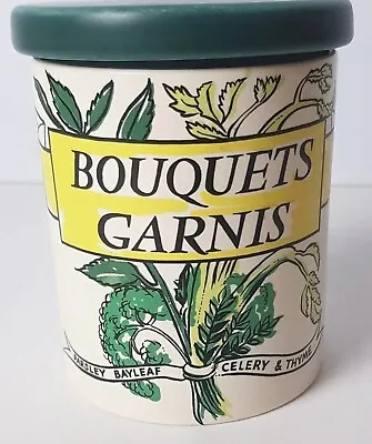 Buy VINTAGE Holkham Ware Pottery Herb Jar Bouquets Garnis Green Lidded 4 X 3  Vgc  • 7.99£