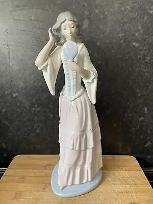 Buy NAO By Lladro  Self Reflection  Woman Lady With Mirror Looking Gazing In Holding • 19.99£