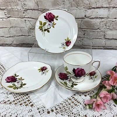 Buy Vintage Pretty Tea Rose & Dog Rose Duchess Bone China 2 Plates 1 Cup & Saucer • 9.99£