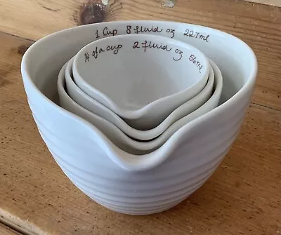 Buy Sophie Conran Portmeirion Porcelain Measuring Cups White X Four Cups • 16£