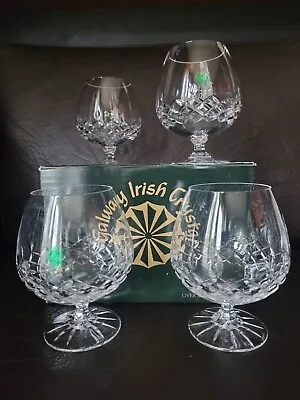 Buy GALWAY Irish Crystal 'Connemara' Large Brandy Glass BOX OF 4 - UNUSED • 48£