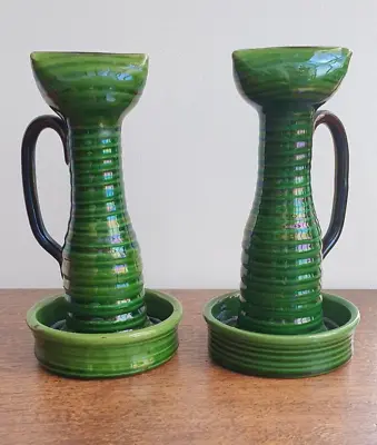 Buy Arts And Crafts Art Pottery Candlesticks. Torquay Ware / Aller Vale Pottery • 75£