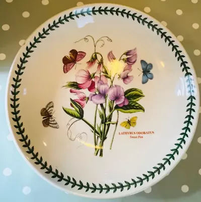 Buy Portmeirion Botanic Garden SWEET PEA Round Shallow Bowl / Dish 23.5cm Dia • 7.99£