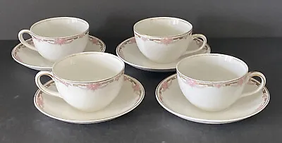 Buy Alfred Meakin Overland Teacup & Saucer Set Of 4 Made In England Rare & Vintage • 23.43£