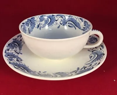 Buy Egersund Norway Blue & White Tea Trio (Teacup Tea Cup, Saucer, Side Plate) • 12.99£