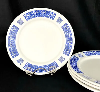 Buy Buffalo China Tien Hu Blue White Lotus Restaurant Ware Dinner Plates, Set Of 4 • 13.40£