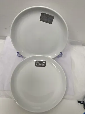 Buy Jamie Oliver White On White 19cm Side Plates X2.Brand New. Set Of Two • 17.99£