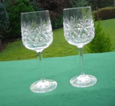 Buy Pair Of Edinburgh International Crystal Berkeley Wine Glasses  6 7/8  Tall • 15£