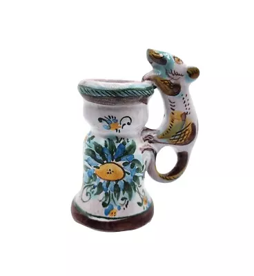 Buy Vintage Russian Faience Art Pottery Hanging Mouse Taper Candle Holder Russia  • 12.30£