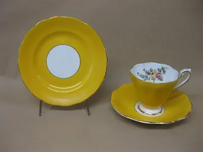 Buy Vintage Royal Standard Bone China Tea Cup Saucer & Plate / Trio~ Yellow & Floral • 10.99£