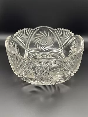 Buy Cut Glass Bowl Heavy Vintage Excellent Condition • 9.99£