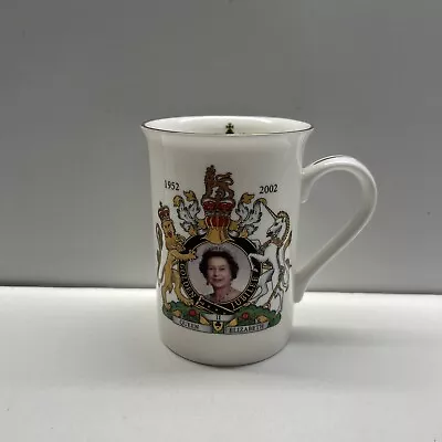 Buy Royal Burlington Queen Elizabeth II 1952 - 2002 Golden Jubilee Bone China Mug • 9.99£