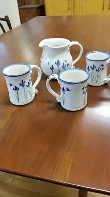 Buy Handcrafted Pottery By Lynn Gray Includes 1 Pitcher And 3 Mugs • 43.22£