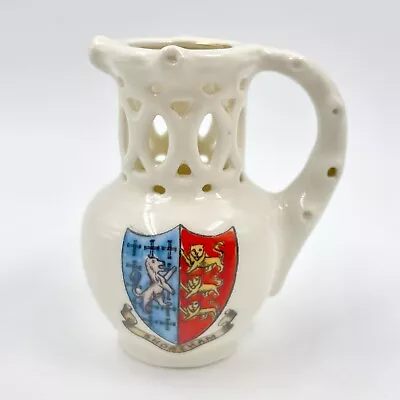 Buy Vintage Gemma Crested China - Puzzle Jug - Try How To Drink - Shoreham Crest • 8£