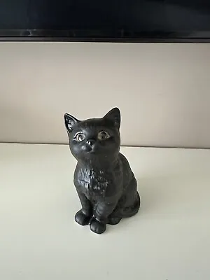 Buy Vintage BESWICK Kitten Cat Figurine - Black Matt - Lucky Black Cat - Base Stamp • 38£