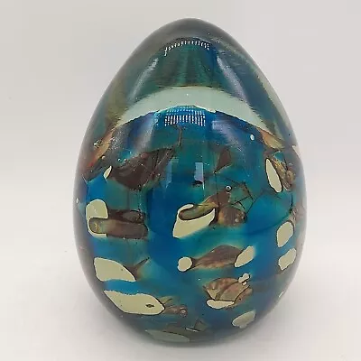 Buy Signed  Mdina  Glass  Paperweight  Egg Shaped  Abstract  Design. Michael Harris • 38£